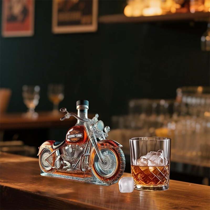 Bottiglia di vino creativa a forma di motocicletta