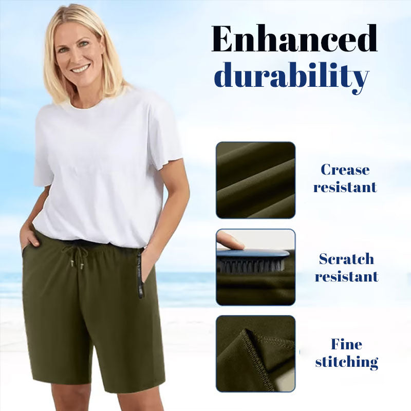 ❄️🩳Pantaloncini elasticizzati ad asciugatura rapida in seta ghiaccio