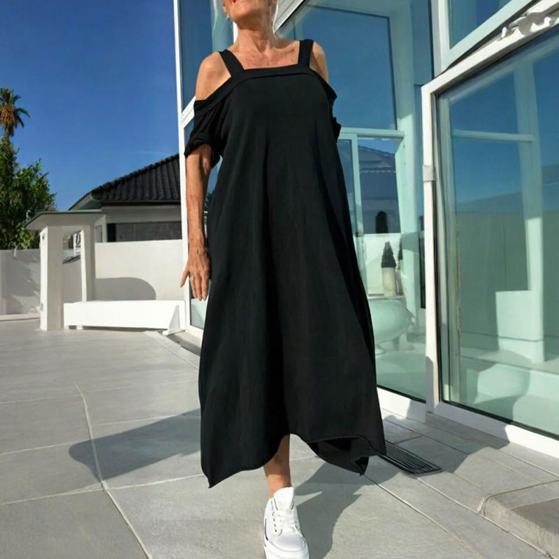 🌴Maxi abito donna casual a spalla fredda