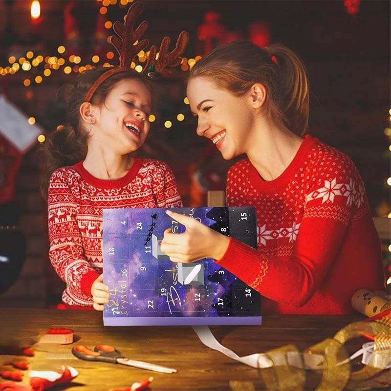 Calendario dell'Avvento Set di pietre curative di cristallo