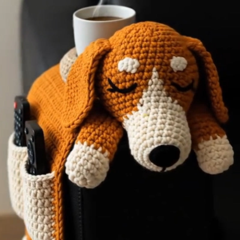🐶 Cozy Companion Vibes – Organizer per divano per cani all'uncinetto
