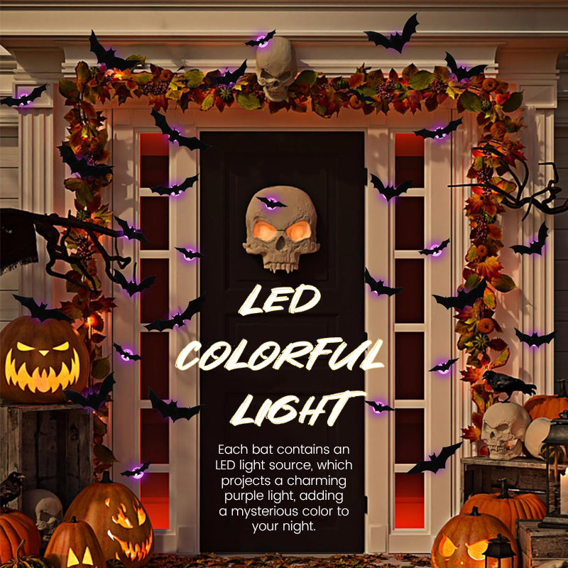 Gruppo di pipistrelli luminosi a LED