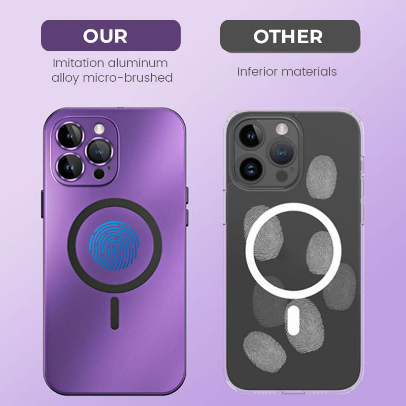 Custodia magnetica a scatto in metallo per iPhone