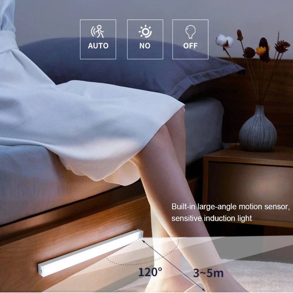 Luci LED ricaricabili magnetiche con sensore intelligente e senza punzonatura
