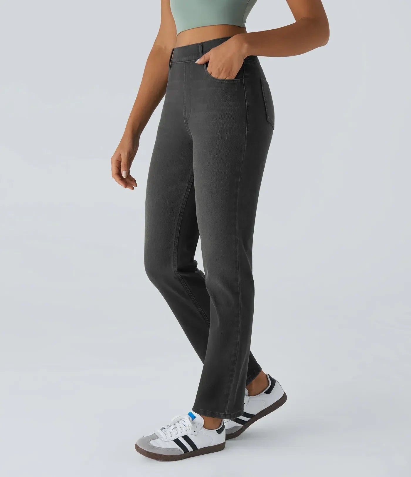 Pantaloni a vita alta elastici e confortevoli