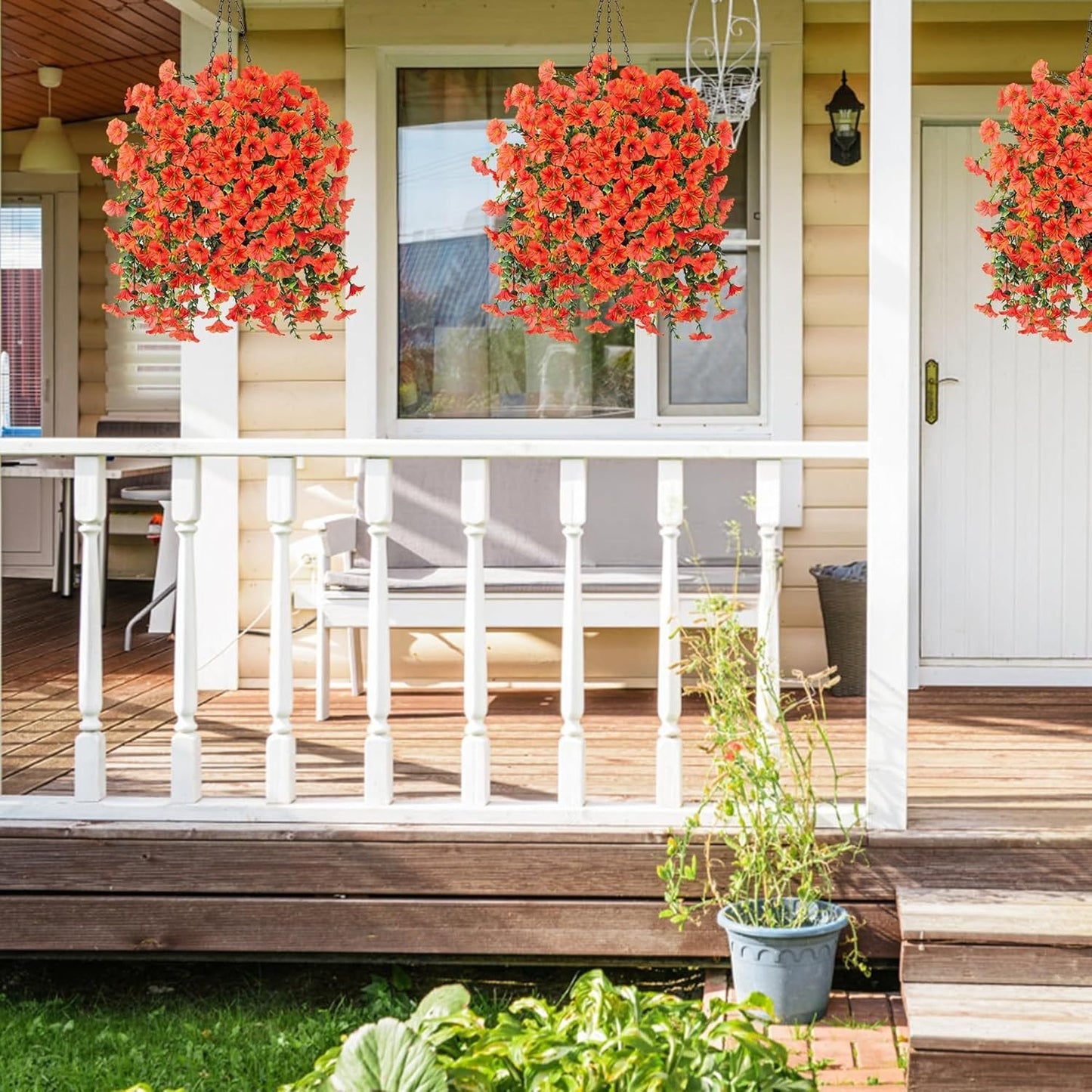 Decorazione perfetta per il giardino- 🌺 Vite di fiori artificiali appesi ornamenti