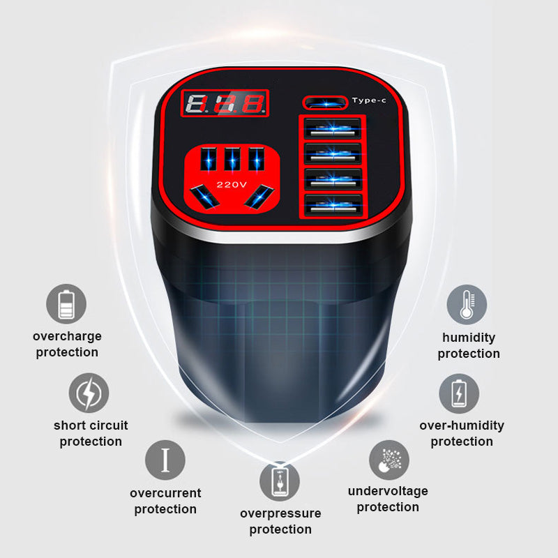 Presa di corrente dell'auto Convertitore intelligente dell'invertitore di carica del camion