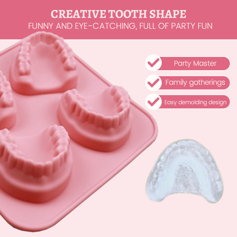 Vassoio per ghiaccio denti creativi