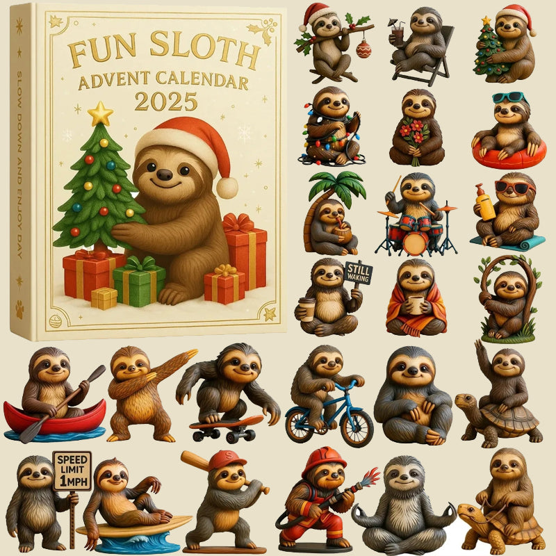 🦥🎄 Divertente calendario dell'Avvento con bradipi 2025