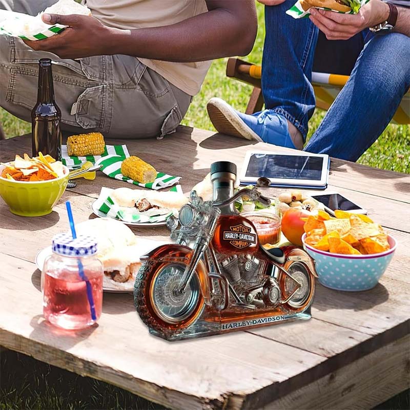 Bottiglia di vino creativa a forma di motocicletta