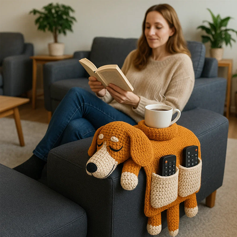 🐶 Cozy Companion Vibes – Organizer per divano per cani all'uncinetto