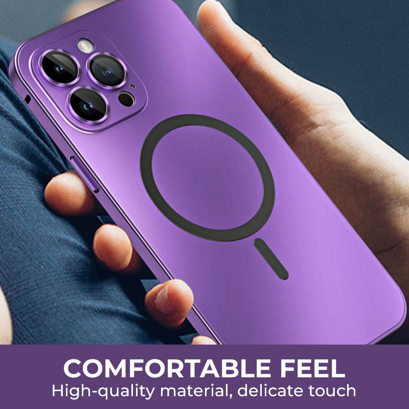 Custodia magnetica a scatto in metallo per iPhone