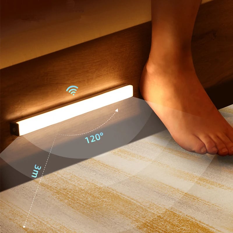 Luci LED ricaricabili magnetiche con sensore intelligente e senza punzonatura