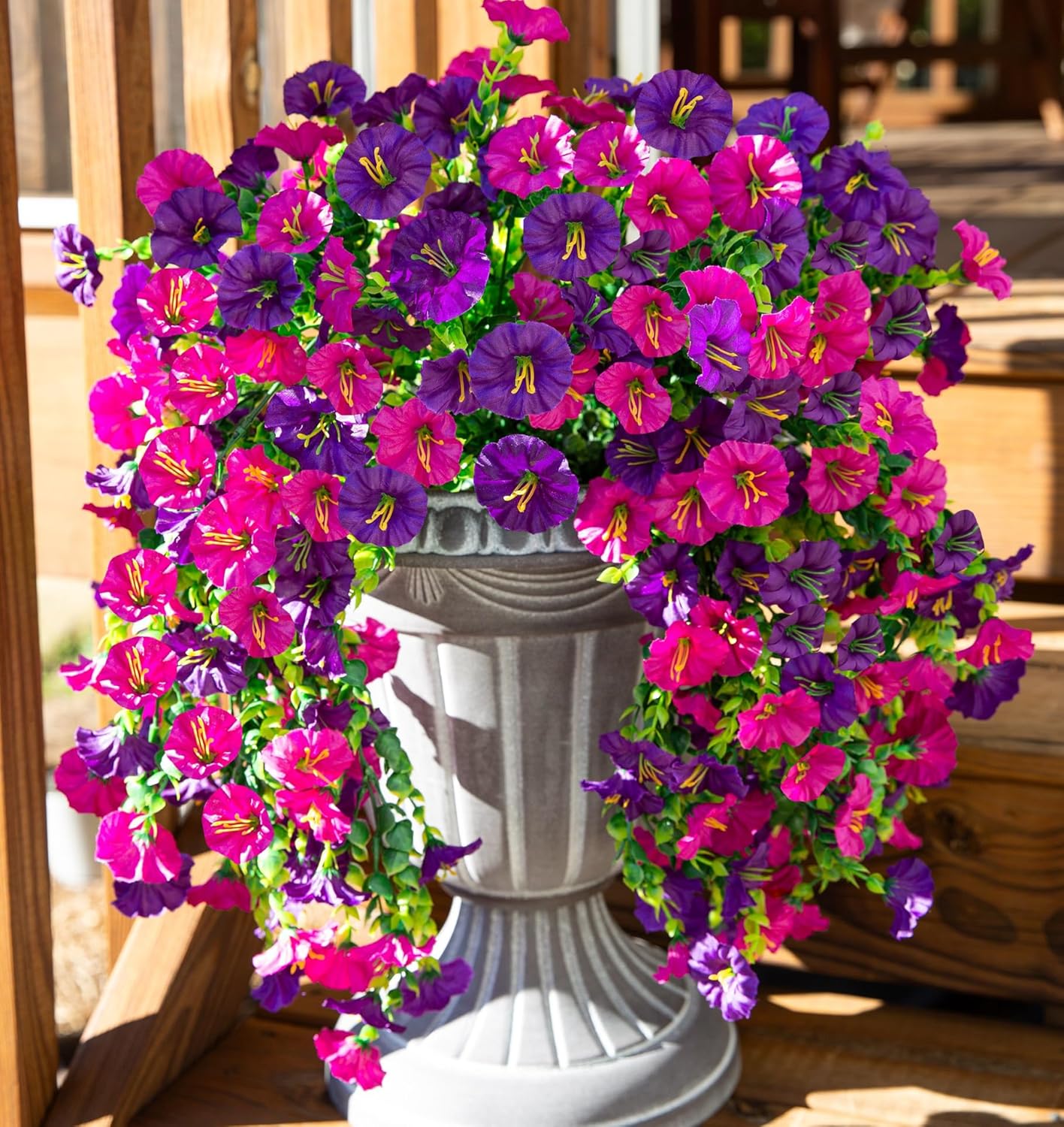 Decorazione perfetta per il giardino- 🌺 Vite di fiori artificiali appesi ornamenti
