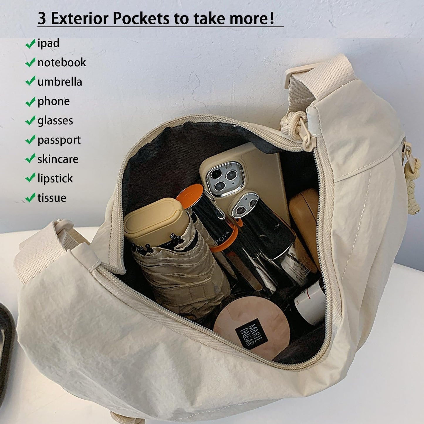 Borsa a tracolla in nylon