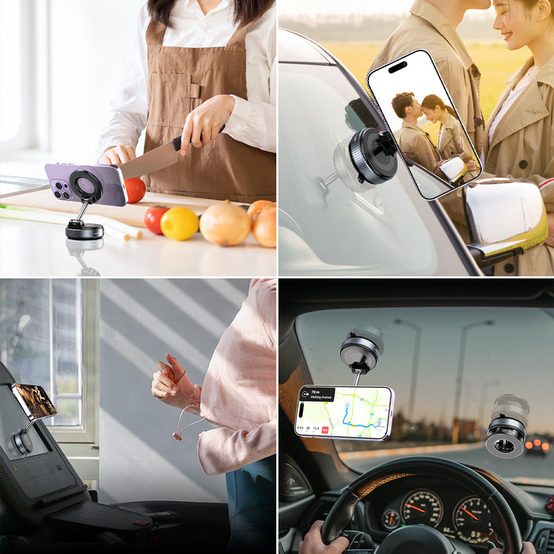 Vacuum Rotating Magnetic Car Phone Holder