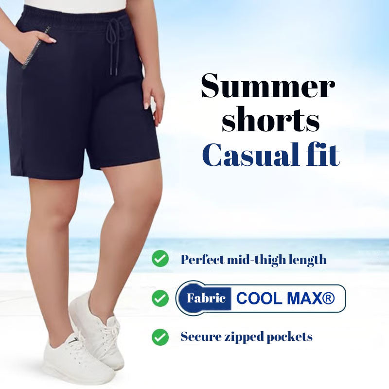❄️🩳Pantaloncini elasticizzati ad asciugatura rapida in seta ghiaccio