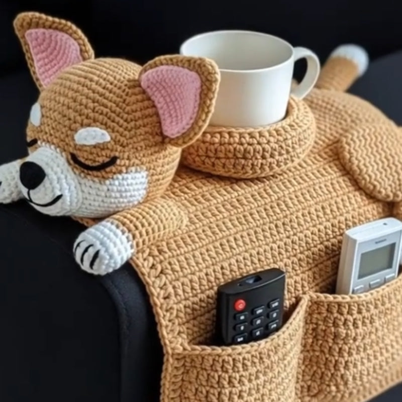 🐶 Cozy Companion Vibes – Organizer per divano per cani all'uncinetto