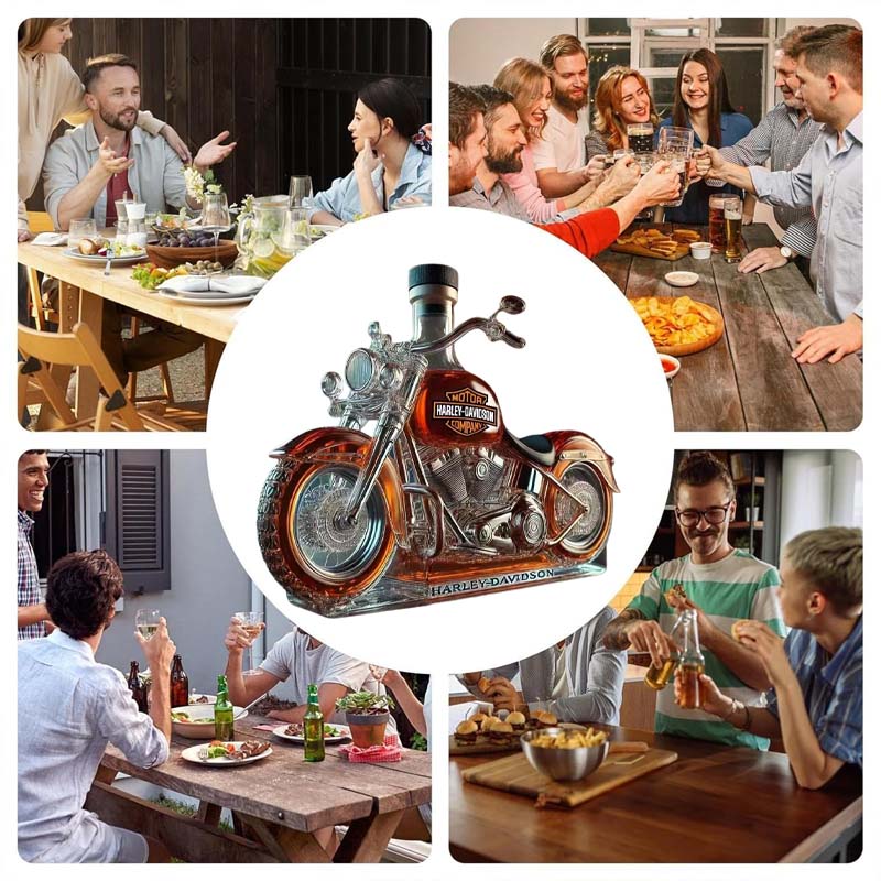 Bottiglia di vino creativa a forma di motocicletta