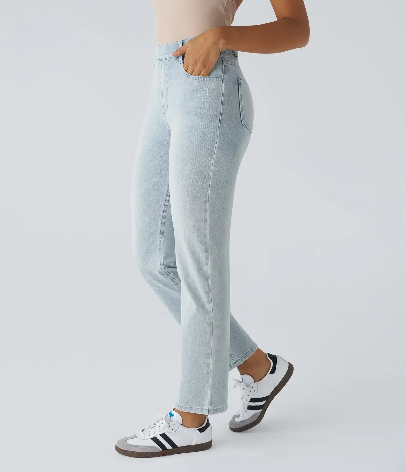 Pantaloni a vita alta elastici e confortevoli