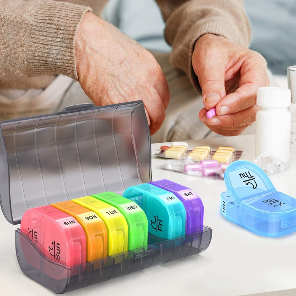 Organizzatore portatile di pillole a prova di luce