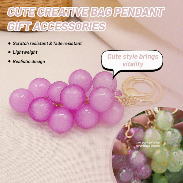 🍇Graziosi accessori regalo creativi a forma di ciondolo per borse