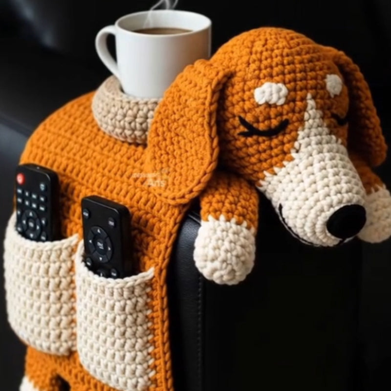 🐶 Cozy Companion Vibes – Organizer per divano per cani all'uncinetto