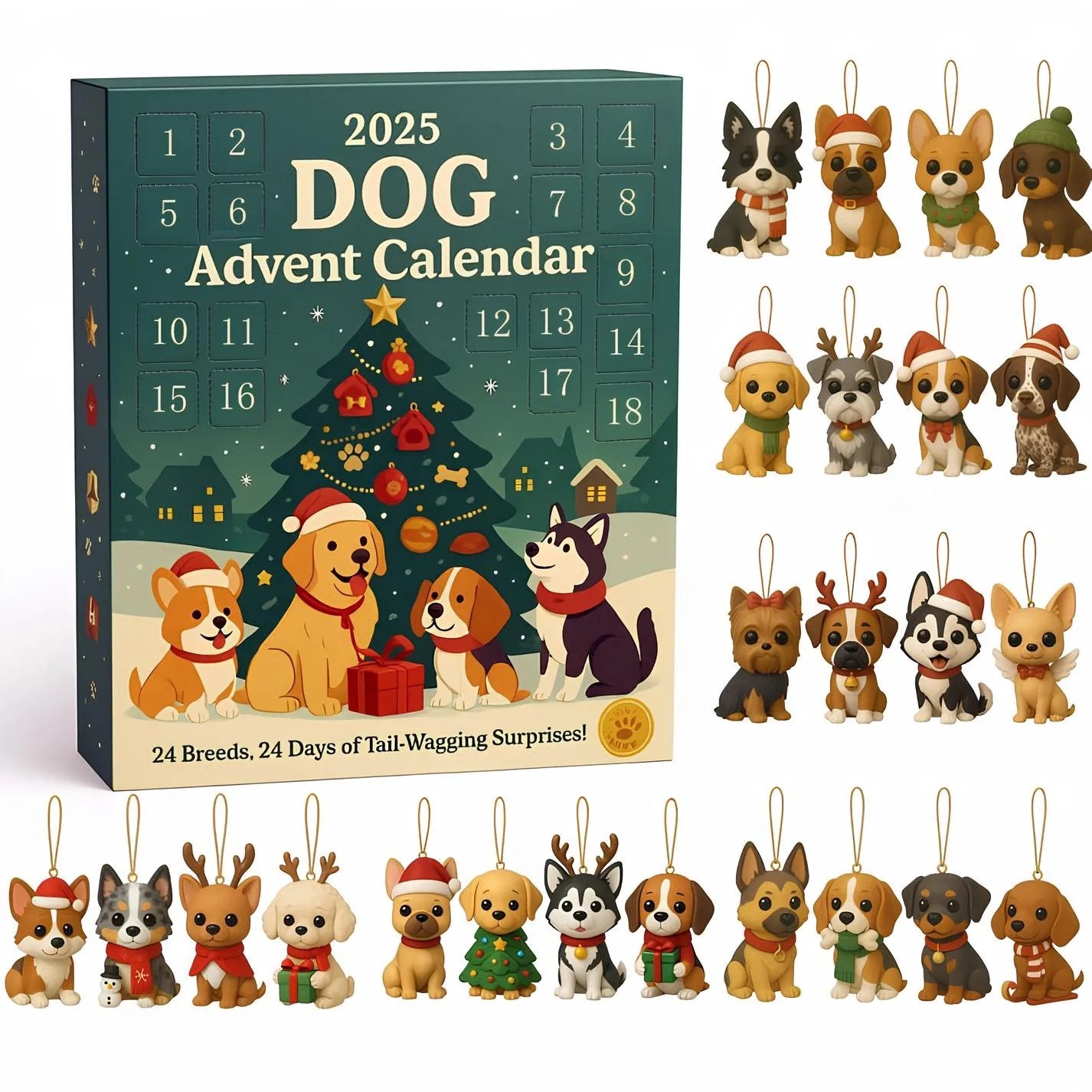 🔥Ultimo giorno 49% DI SCONTO - Calendario dell'Avvento per cani 2025