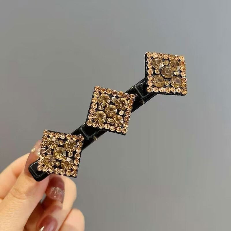 Fermagli per capelli con strass a forma di diamante