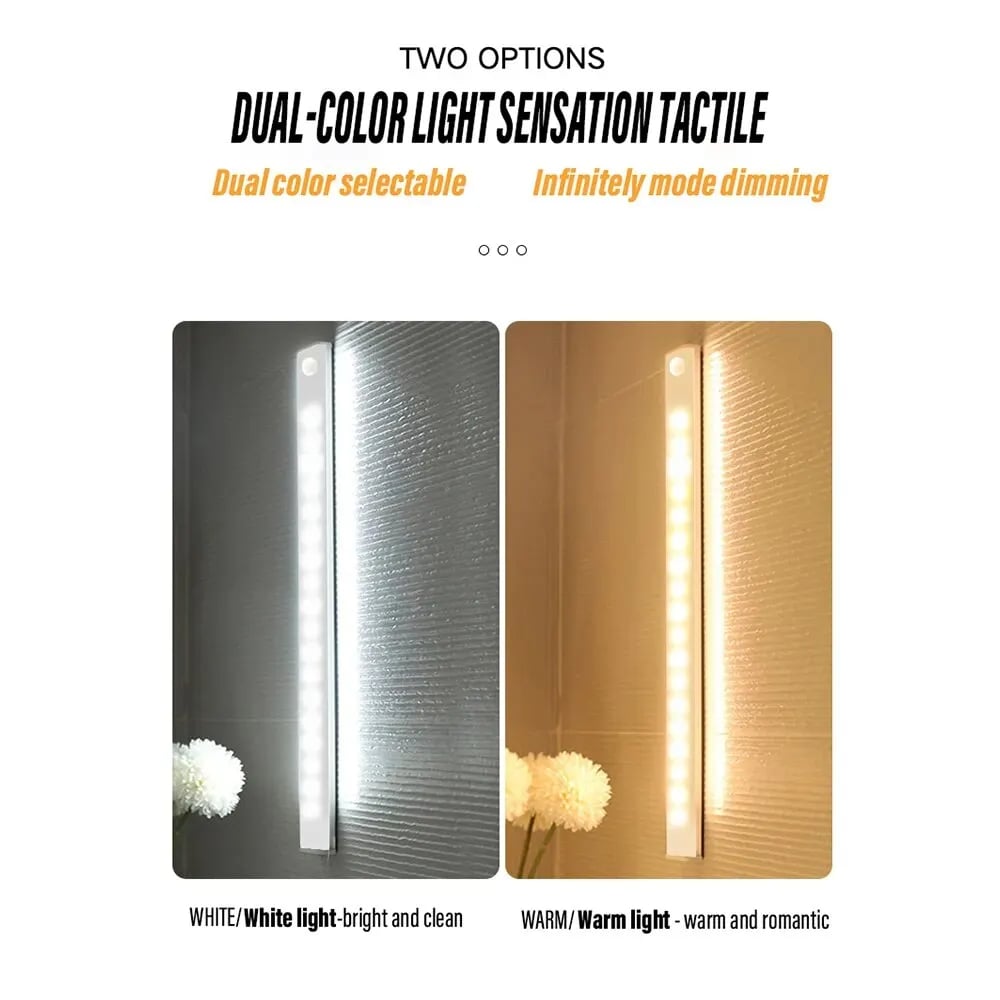 Luci LED ricaricabili magnetiche con sensore intelligente e senza punzonatura