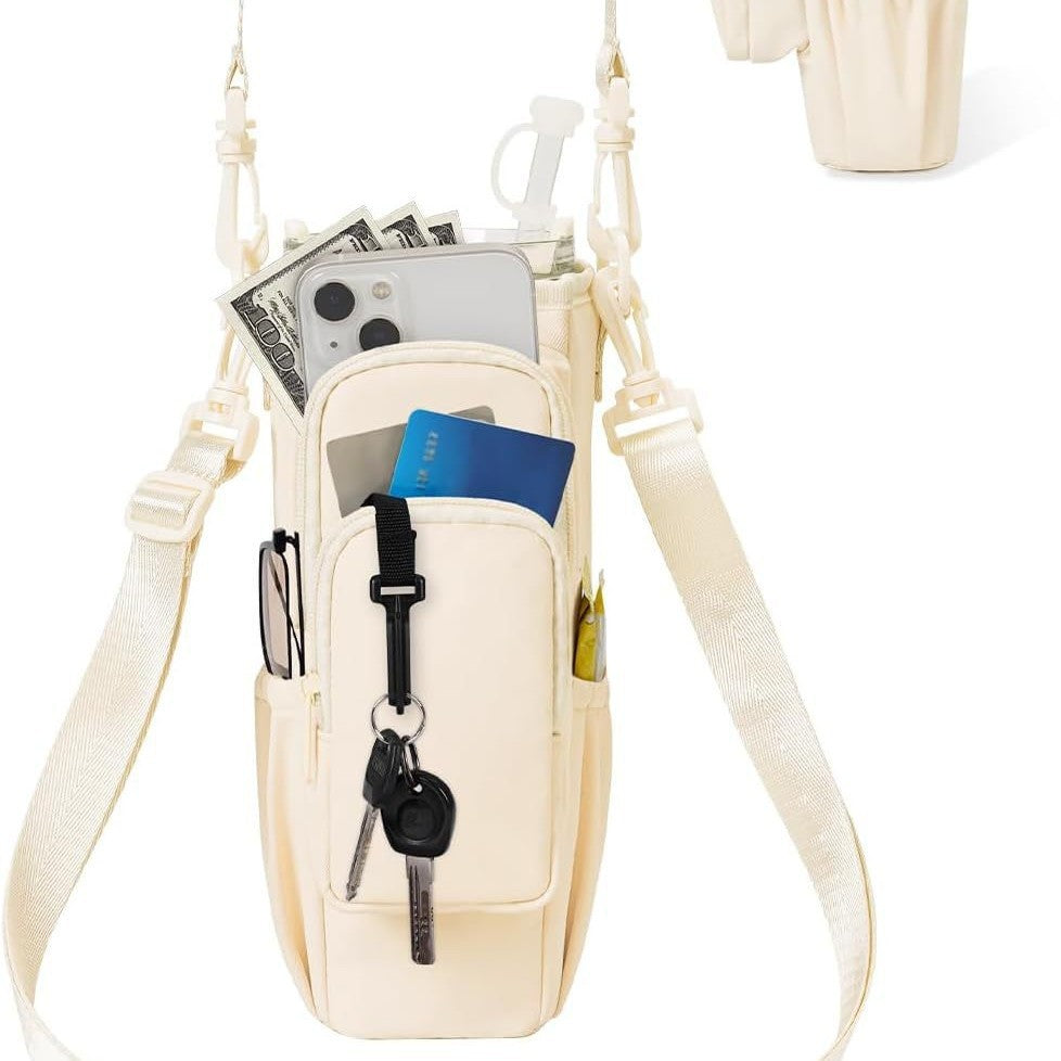 Borsa a tracolla regolabile con portabicchiere termico per 40 oz