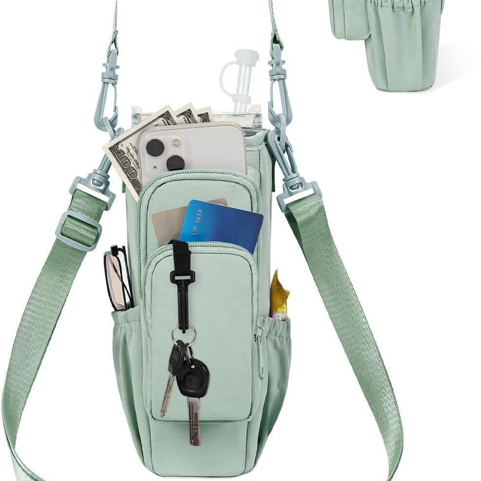 Borsa a tracolla regolabile con portabicchiere termico per 40 oz
