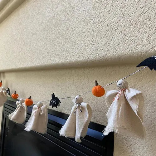 Ornamento Halloween con volto di fantasma