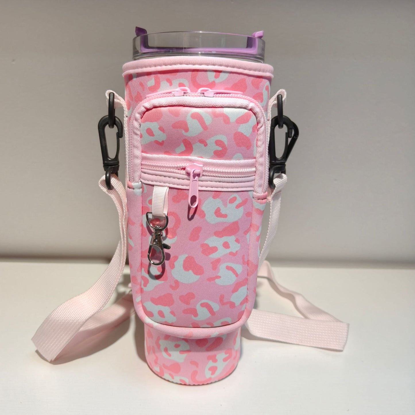 Borsa a tracolla regolabile con portabicchiere termico per 40 oz