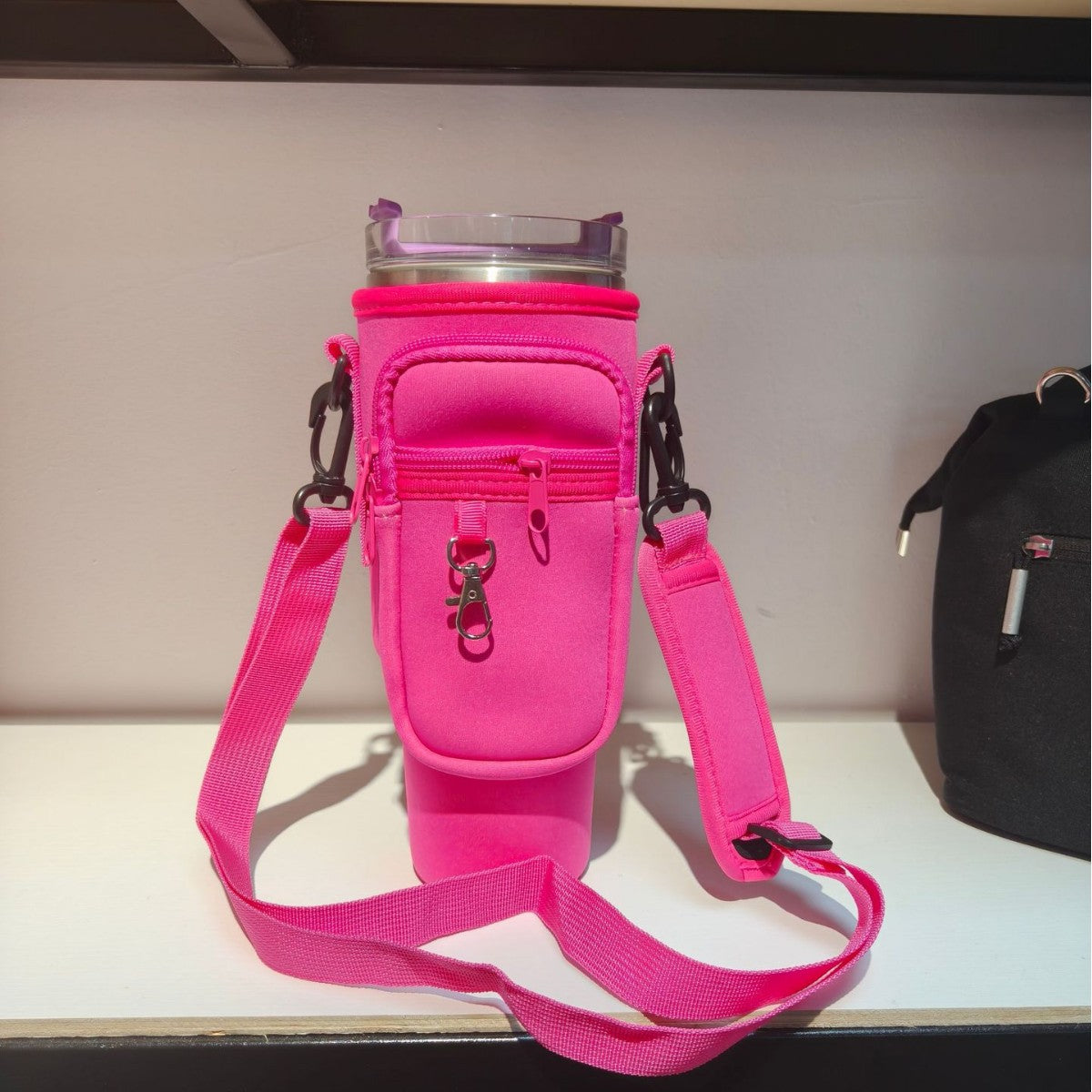 Borsa a tracolla regolabile con portabicchiere termico per 40 oz