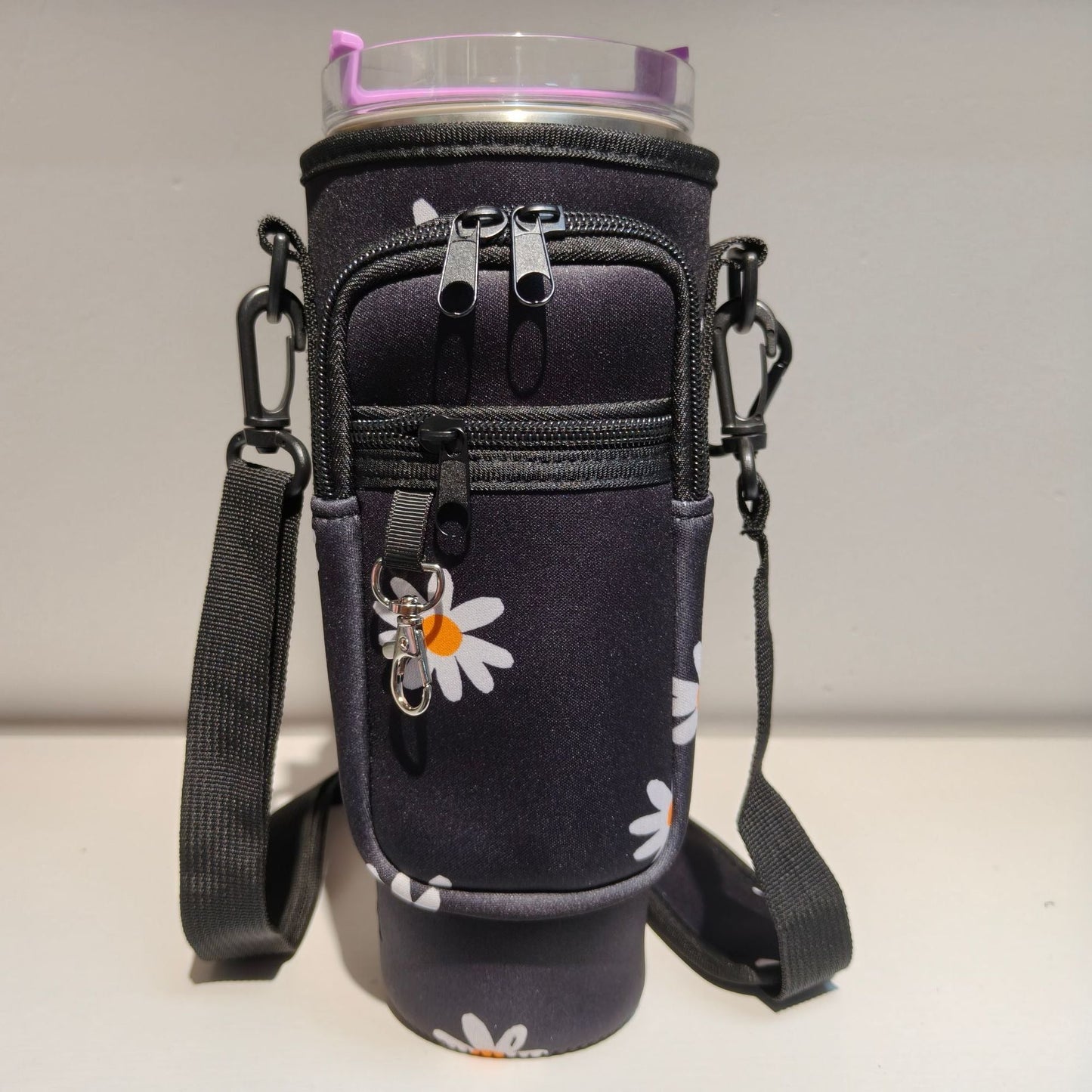 Borsa a tracolla regolabile con portabicchiere termico per 40 oz