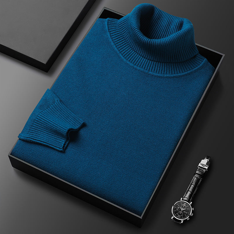 Maglione a collo alto tinta unita da uomo