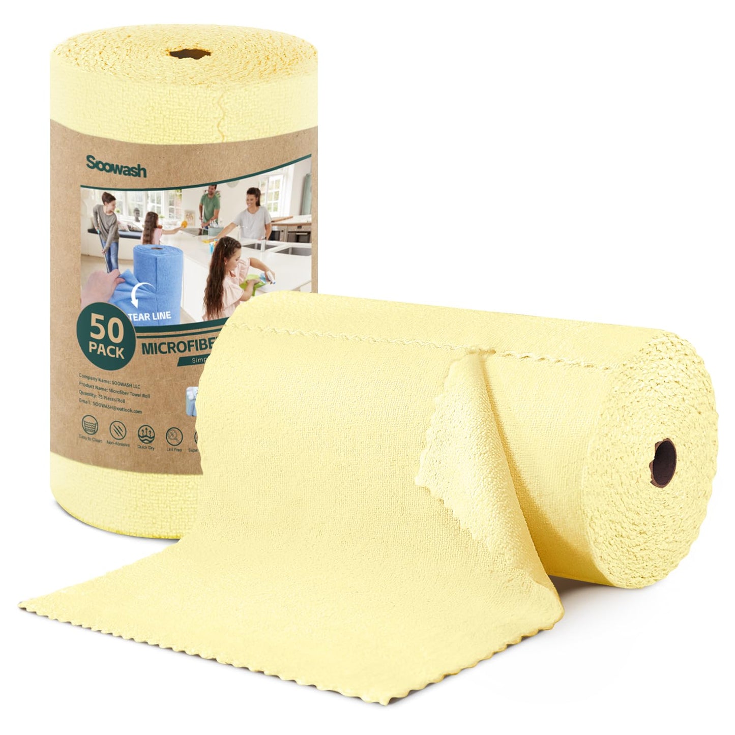 🧼🌀 Rotolo di panni in microfibra per la pulizia