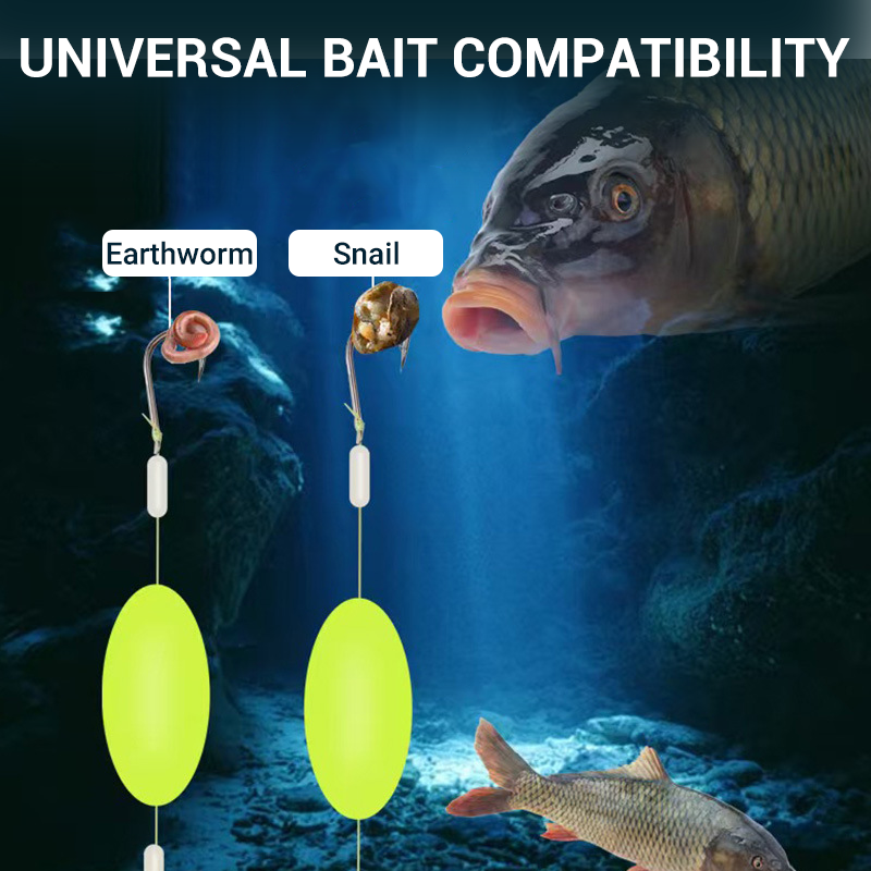Attrezzatura da pesca con doppio amo e fondo rovesciato
