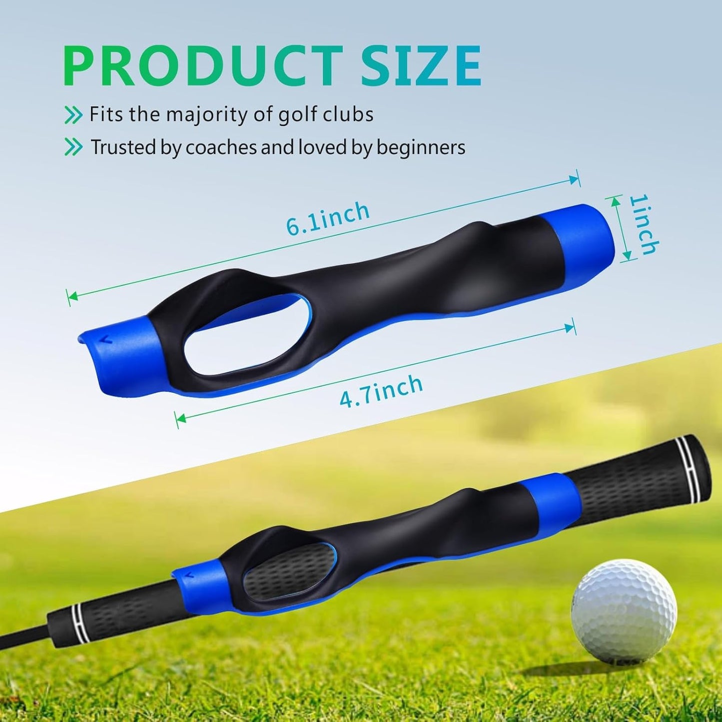 Golf grip trainer - Accessorio per mazze da golf che aiuta a correggere la posizione delle mani durante lo swin
