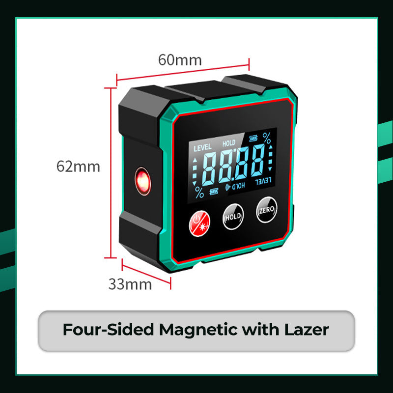 Cercatore angolare digitale magnetico con laser elettronico