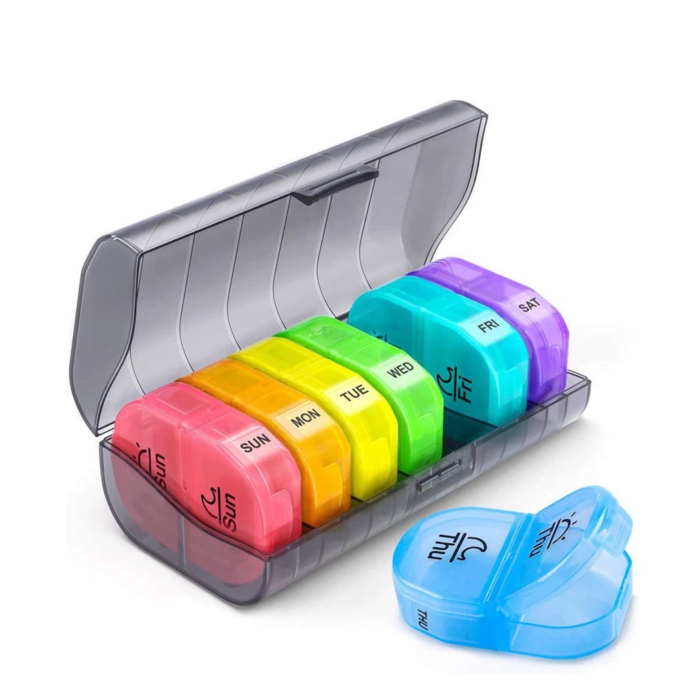 Organizzatore portatile di pillole a prova di luce