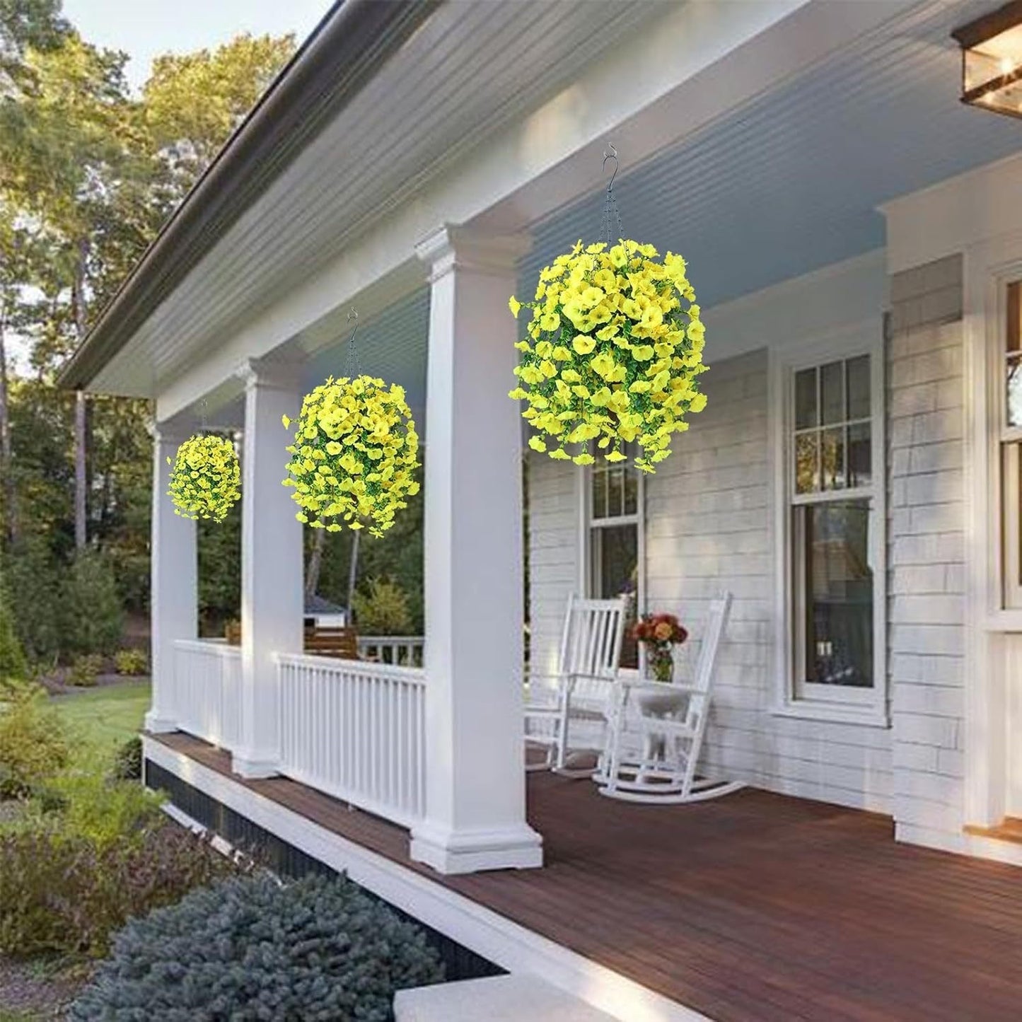 Decorazione perfetta per il giardino- 🌺 Vite di fiori artificiali appesi ornamenti