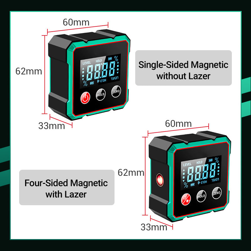 Cercatore angolare digitale magnetico con laser elettronico