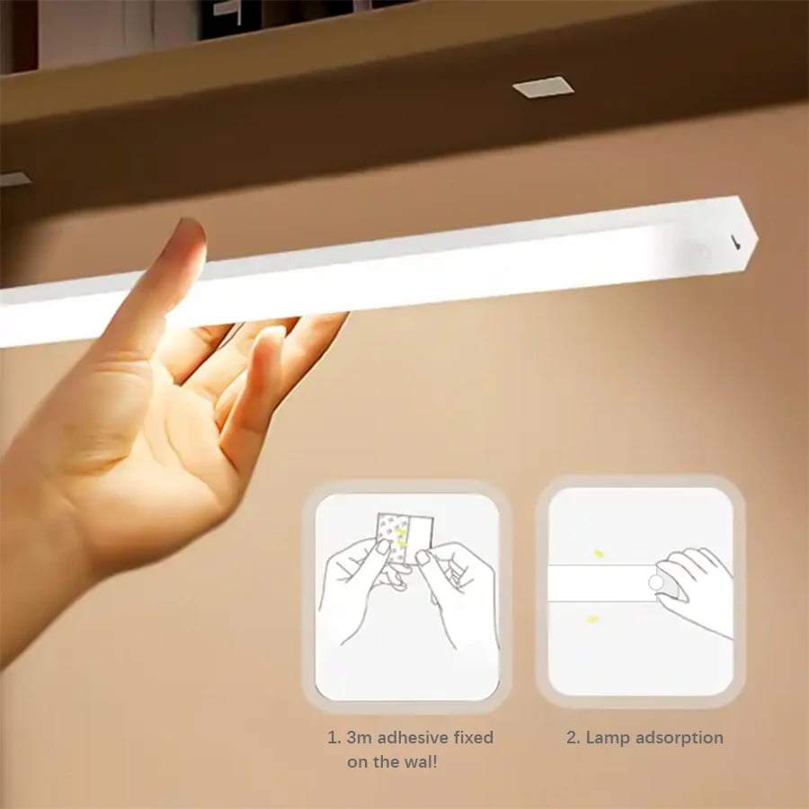 Luci LED ricaricabili magnetiche con sensore intelligente e senza punzonatura