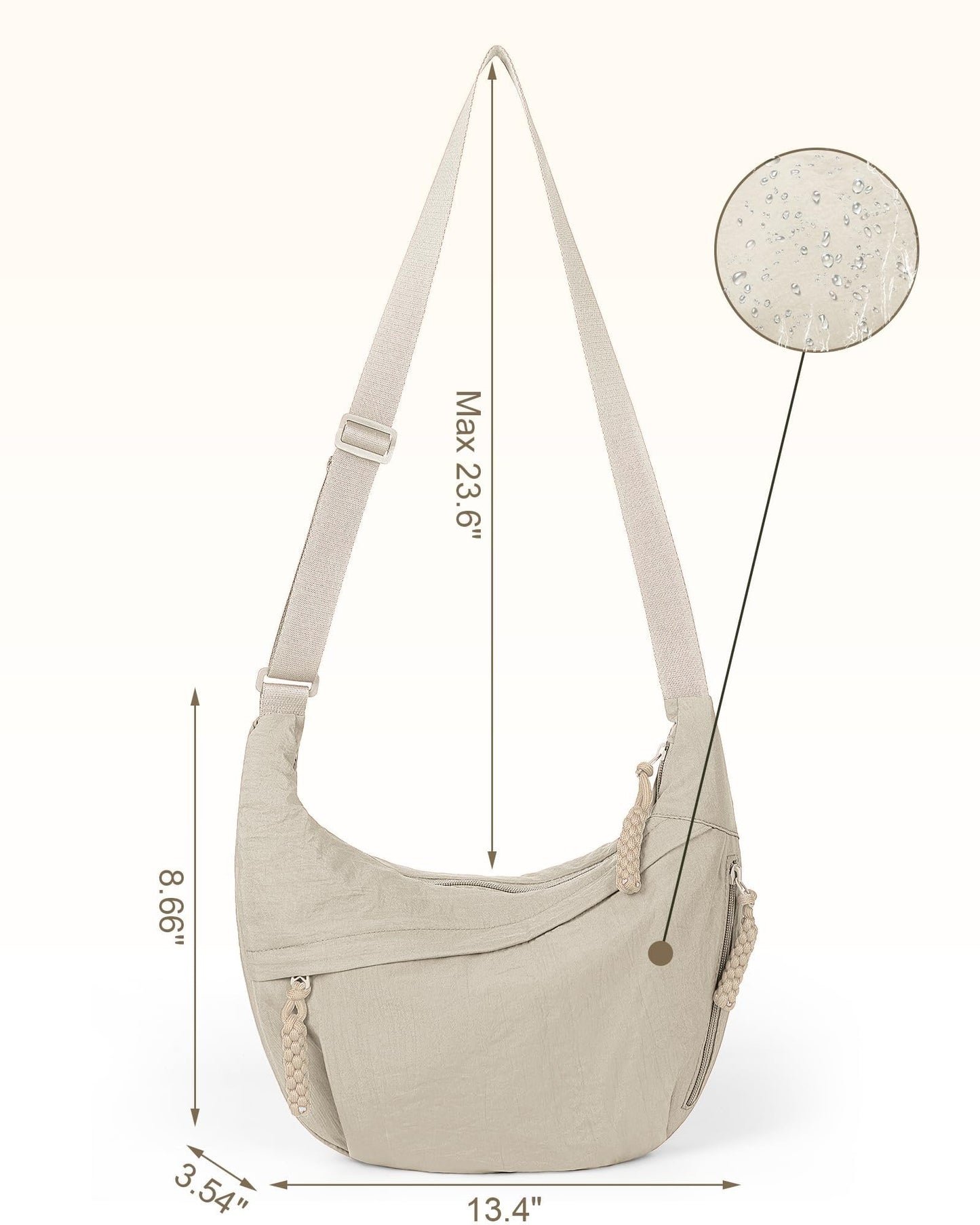 Borsa a tracolla in nylon