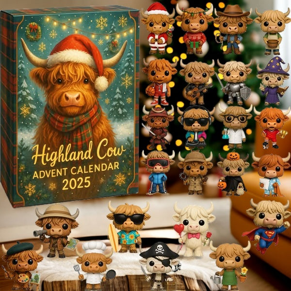 Calendario dell'Avvento Highland Cow 2025 ๐ฎ๐--24 giorni di sorprese