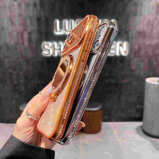 📲✨Custodia protettiva per specchio trucco con glitter sfumato