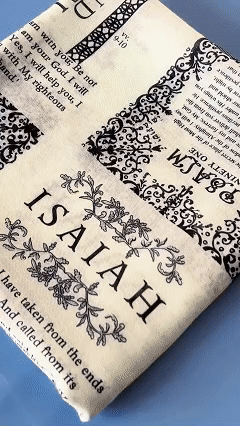 ✝️Scialle da preghiera fatto a mano: sciarpa protettiva con versetti della Bibbia, Yeshua Scarf🙏