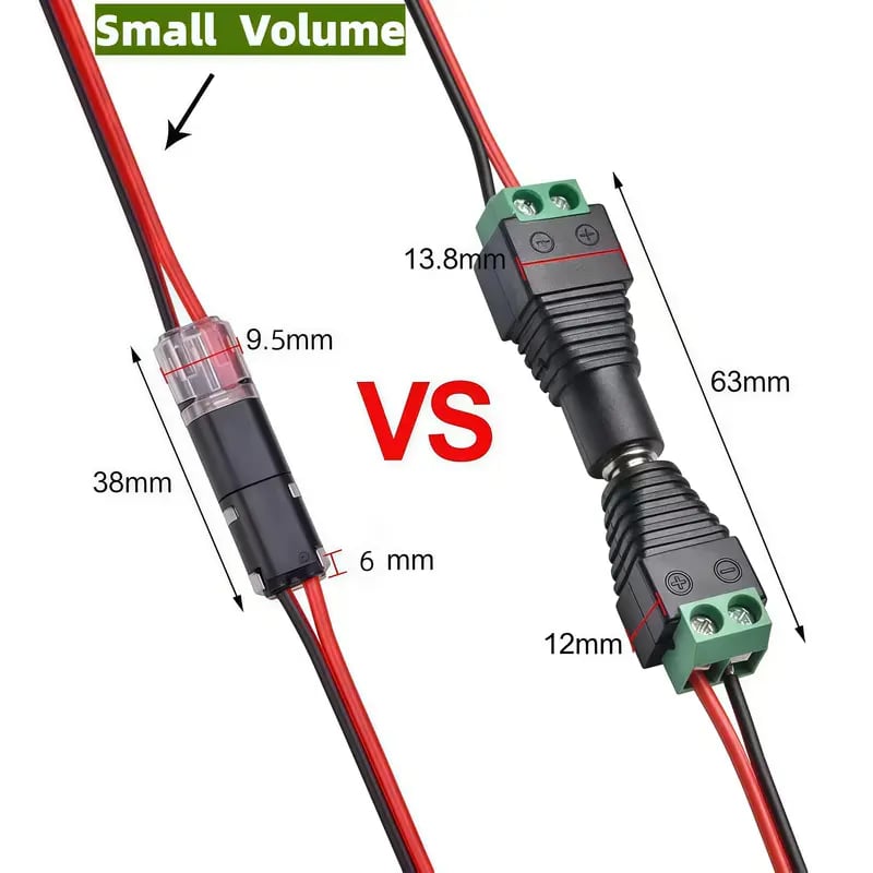 Connettore a doppio filo Connettori per strisce LED a 2 pi
